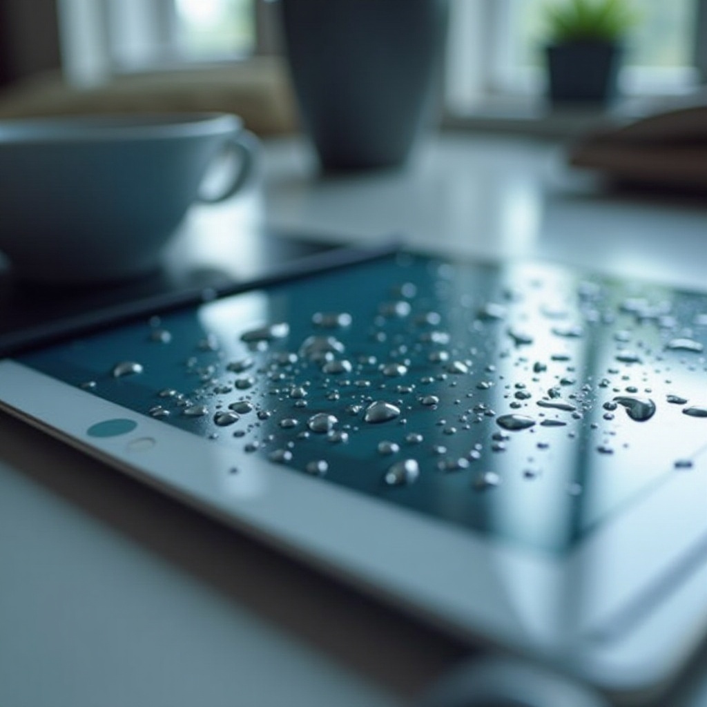 повреждение экрана водой на ipad