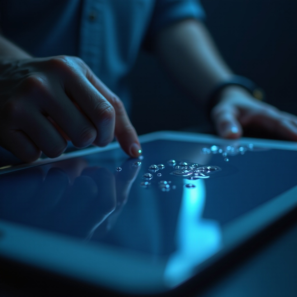 uszkodzenie ekranu wodnego ipad