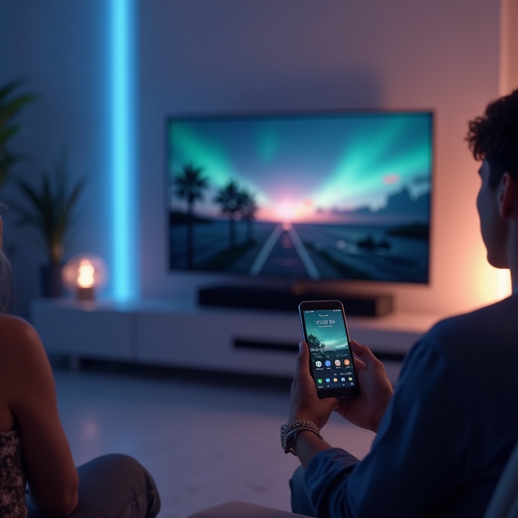 как поделиться телефоном с телевизором