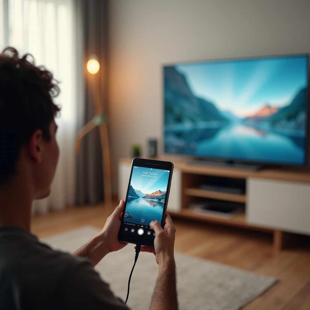 jak przesyłać obraz z telefonu z Androidem na telewizor bez Wi-Fi